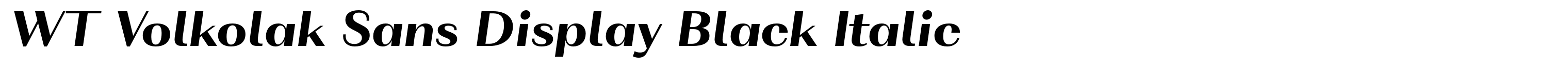 WT Volkolak Sans Display Black Italic